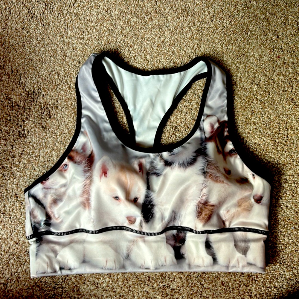 New! Husky dog sports bra.